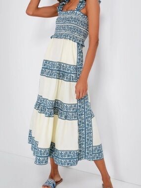 Sea New York - Multi Arlo Print Smocked Sleeveless Dress